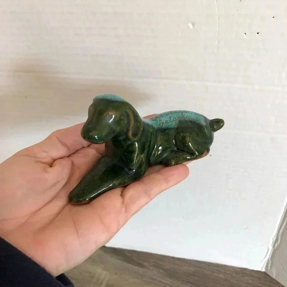 Vtg Drip Glaze Dog - Picture 8 of 14